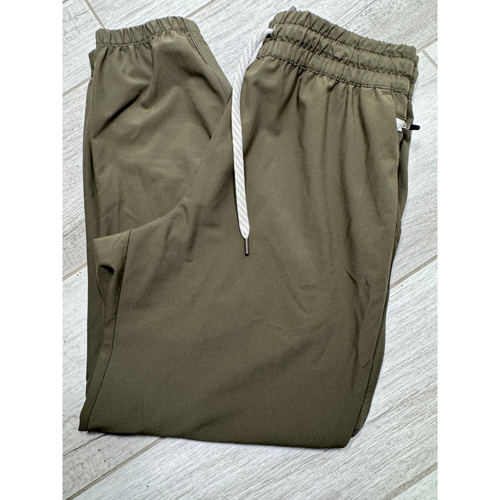 Vuori Jogger Pants Womens Medium Olive Green Drawstring Waist Athletic Casual